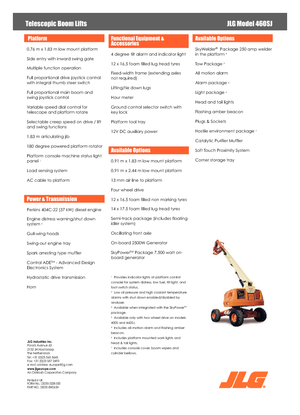 Plataformas telescópicas de ruedas JLG 460 SJ