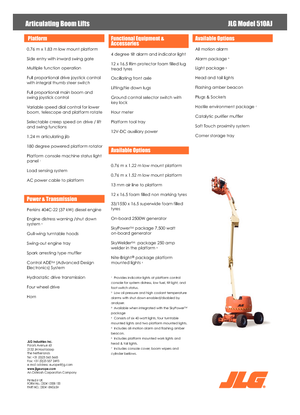 Plataformas articuladas de ruedas JLG 510 AJ