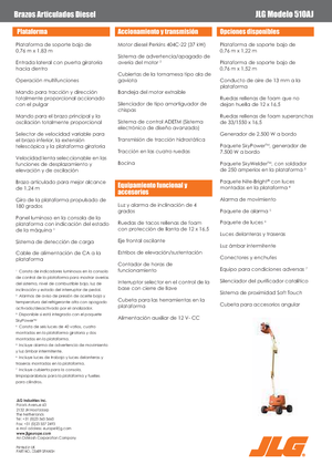 Plataformas articuladas de ruedas JLG 510 AJ