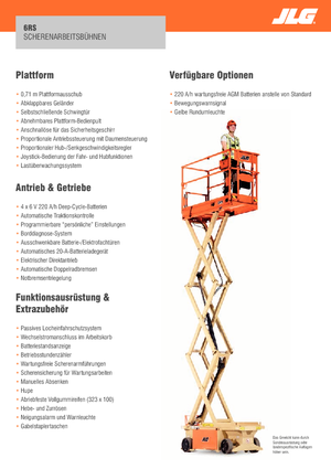 Plataformas de tijeras de ruedas JLG 6RS