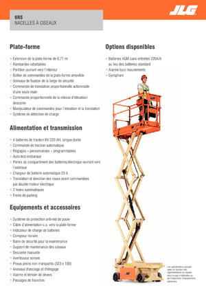 Plataformas de tijeras de ruedas JLG 6RS
