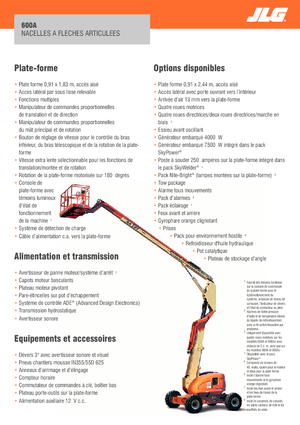 Plataformas articuladas de ruedas JLG 600A