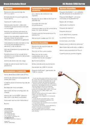 Plataformas articuladas de ruedas JLG 600A