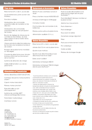 Plataformas articuladas de ruedas JLG 600A