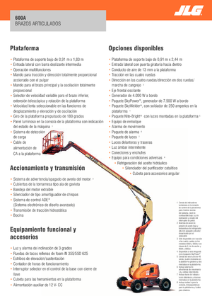 Plataformas articuladas de ruedas JLG 600A