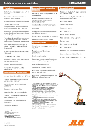 Plataformas articuladas de ruedas JLG 600AJ