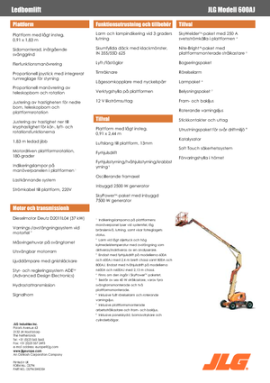 Plataformas articuladas de ruedas JLG 600AJ