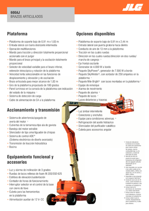 Plataformas articuladas de ruedas JLG 600AJ
