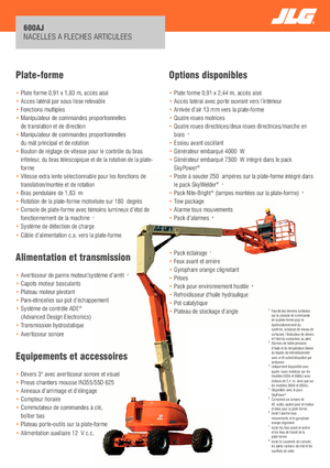 Plataformas articuladas de ruedas JLG 600AJ