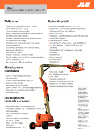 Plataformas articuladas de ruedas JLG 600AJ