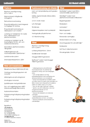Plataformas articuladas de ruedas JLG 600AN