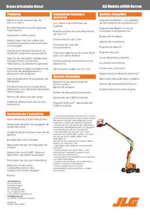 Plataformas articuladas de ruedas JLG 600AN