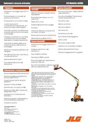 Plataformas articuladas de ruedas JLG 600AN