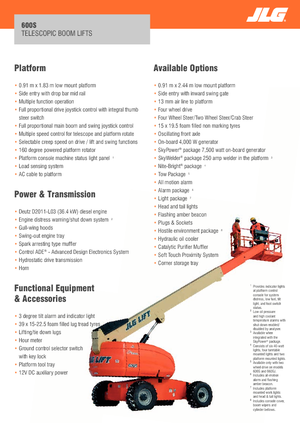 Plataformas telescópicas de ruedas JLG 600S