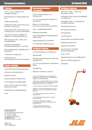 Plataformas telescópicas de ruedas JLG 600S