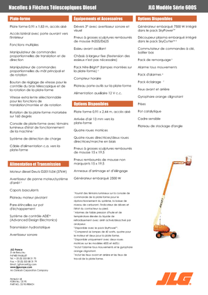 Plataformas telescópicas de ruedas JLG 600S