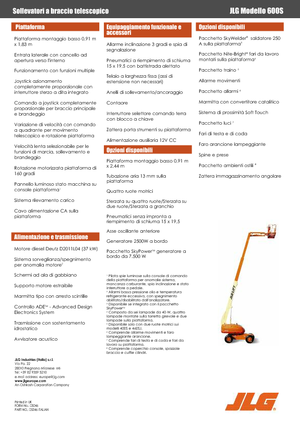 Plataformas telescópicas de ruedas JLG 600S