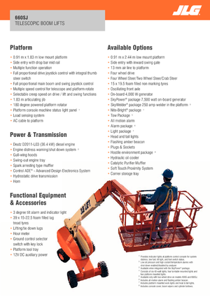 Plataformas telescópicas de ruedas JLG 660SJ