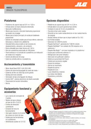 Plataformas telescópicas de ruedas JLG 660SJ