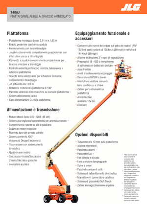 Plataformas articuladas de ruedas JLG 740 AJ