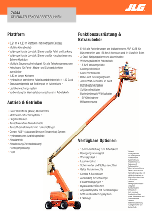 Plataformas articuladas de ruedas JLG 740 AJ