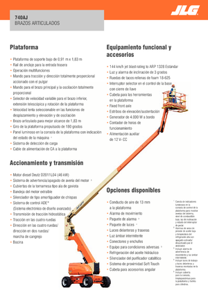 Plataformas articuladas de ruedas JLG 740 AJ