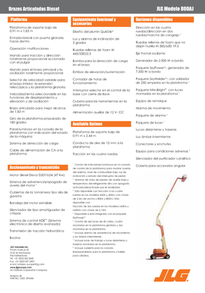 Plataformas articuladas de ruedas JLG 800AJ