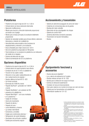 Plataformas articuladas de ruedas JLG 800AJ