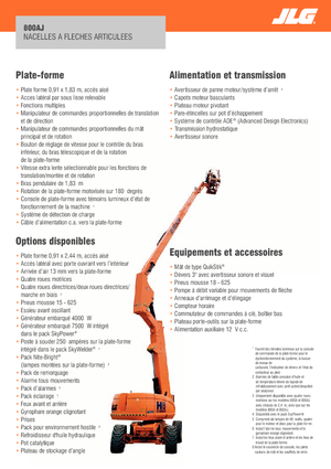 Plataformas articuladas de ruedas JLG 800AJ