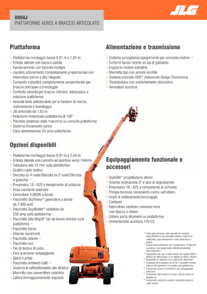 Plataformas articuladas de ruedas JLG 800AJ