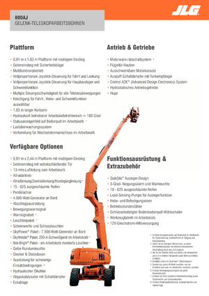 Plataformas articuladas de ruedas JLG 800AJ