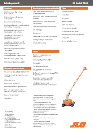 Plataformas telescópicas de ruedas JLG 800S