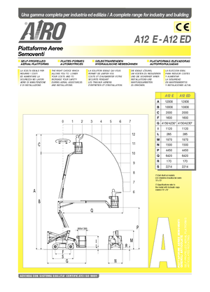 Plataformas articuladas de ruedas AIRO A12 E