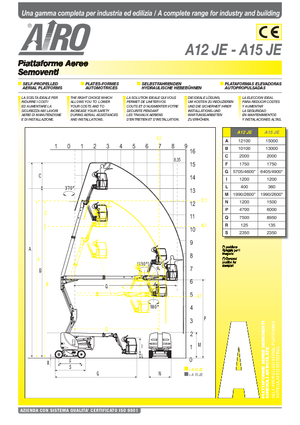 Plataformas articuladas de ruedas AIRO A 12 JE