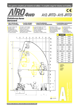 Plataformas articuladas de ruedas AIRO A 12 JRTD