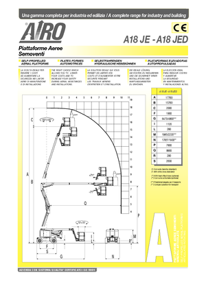 Plataformas articuladas de ruedas AIRO A 18 JE