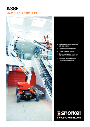 Plataformas articuladas de ruedas Snorkel A38E