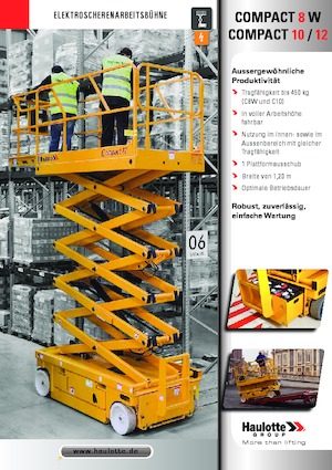 Plataformas de tijeras de ruedas Haulotte Compact 10