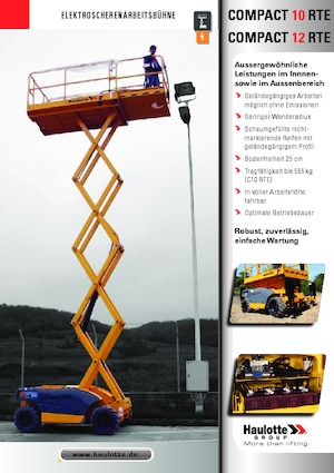 Plataformas de tijeras de ruedas Haulotte Compact 10 RTE