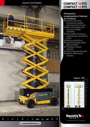Plataformas de tijeras de ruedas Haulotte Compact 10 RTE