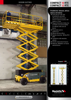 Plataformas de tijeras de ruedas Haulotte Compact 10 RTE