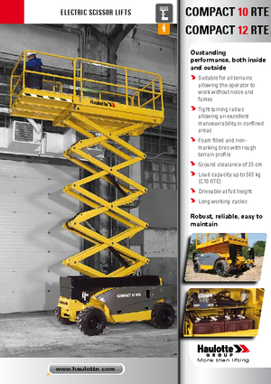 Plataformas de tijeras de ruedas Haulotte Compact 10 RTE