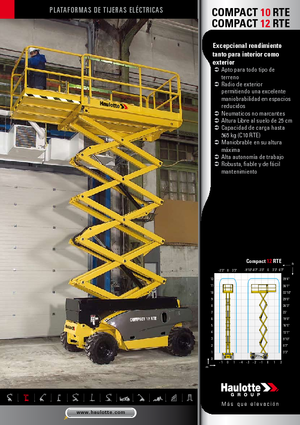 Plataformas de tijeras de ruedas Haulotte Compact 10 RTE