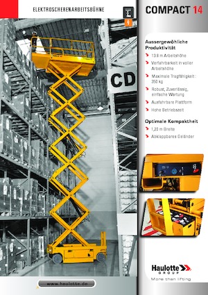 Plataformas de tijeras de ruedas Haulotte Compact 14