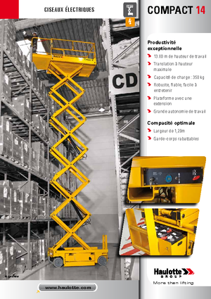 Plataformas de tijeras de ruedas Haulotte Compact 14