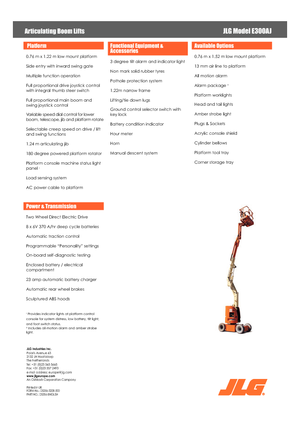 Plataformas articuladas de ruedas JLG E300AJ