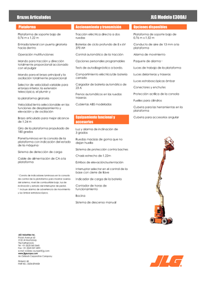 Plataformas articuladas de ruedas JLG E300AJ