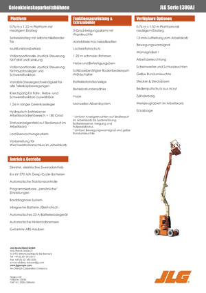 Plataformas articuladas de ruedas JLG E300AJ