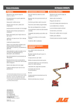 Plataformas articuladas de ruedas JLG E400AJPN