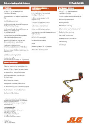 Plataformas articuladas de ruedas JLG E400AN